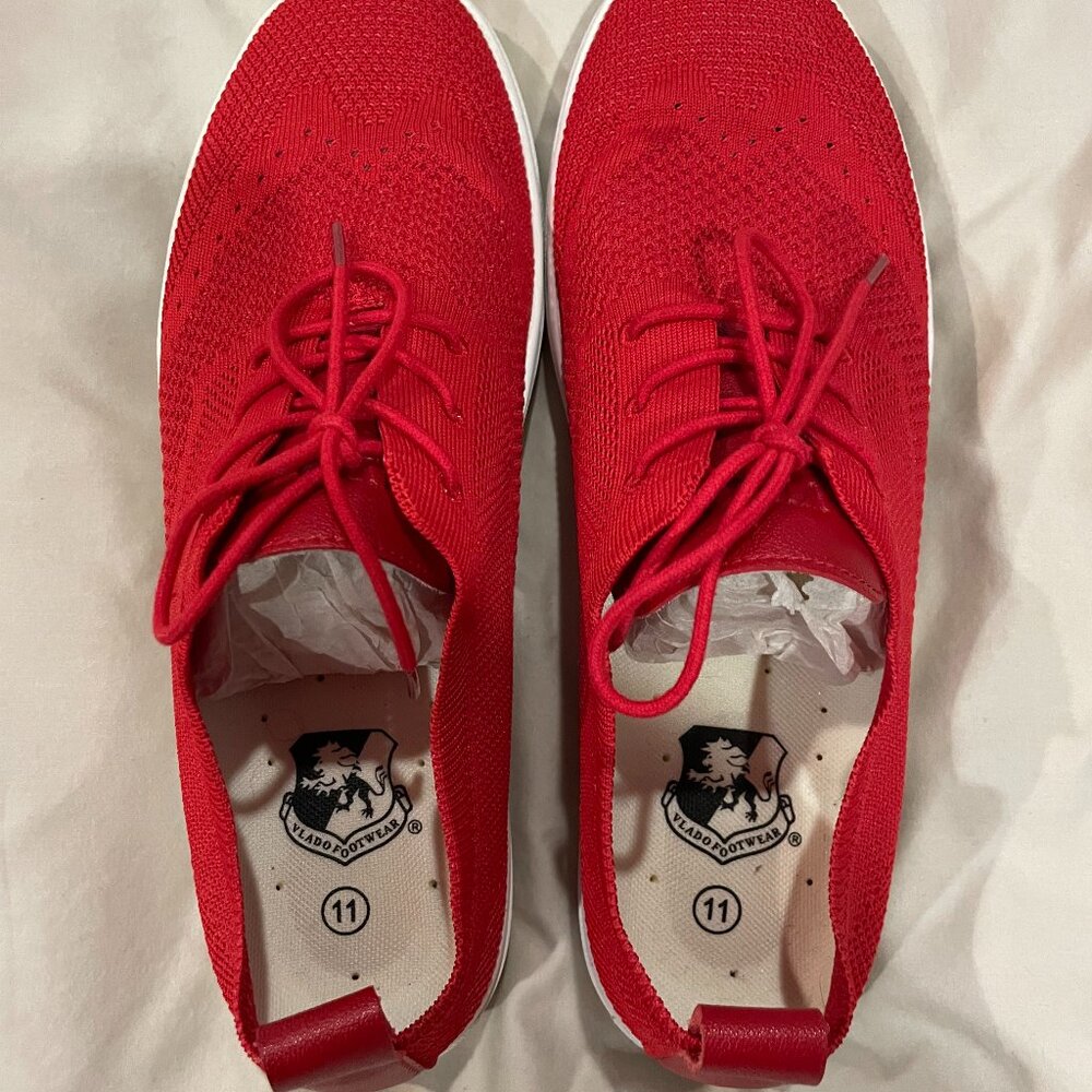 Vlado Footwear Venice Sneakers Low-Top Lace Up Shoes IG-800-5 Red Mens Size 11